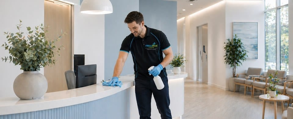 Medical centre cleaning Perth — healthcare facility sanitisation by Precimax Clean