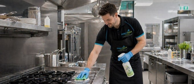 Restaurant cleaning Perth — commercial kitchen deep cleaning by Precimax Clean