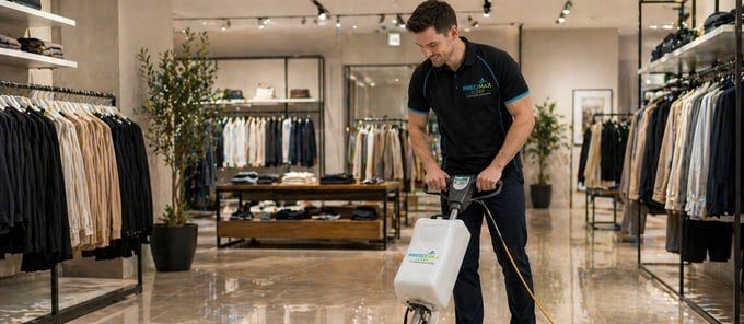 Retail cleaning Perth — shop floor maintenance after trading hours by Precimax Clean
