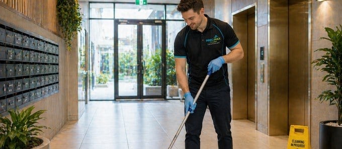 Strata cleaning Perth — apartment building common areas maintenance by Precimax Clean