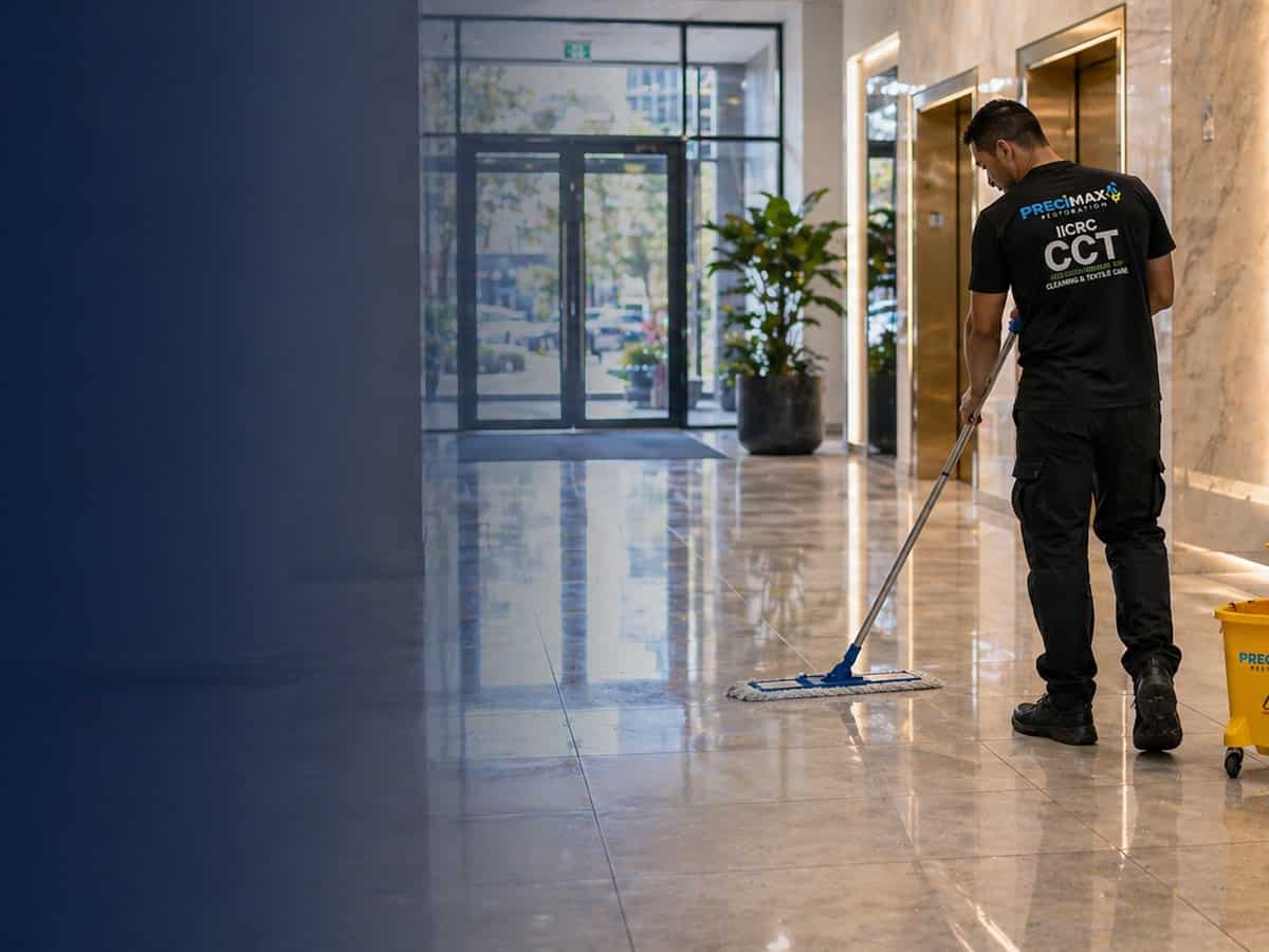 Strata Cleaning Perth process — Precimax Clean cleaner using SafetyCulture inspection system