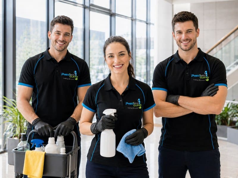 Precimax Clean team commercial cleaning Perth office