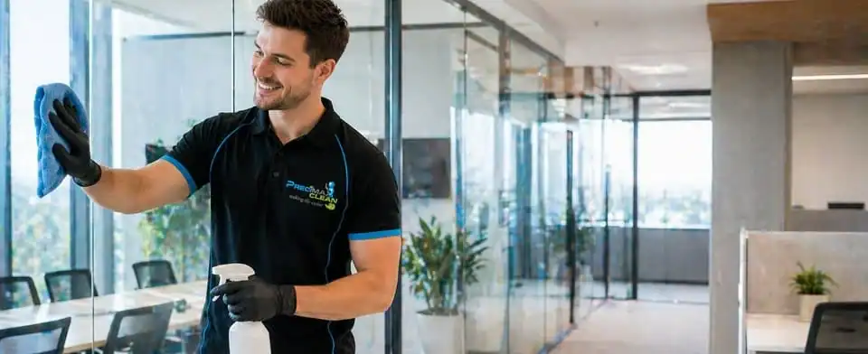 Commercial cleaning services Perth — office maintenance team Precimax Clean